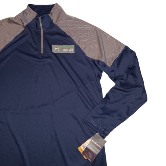 Notre Dame Fighting Irish Mens Large Windbreaker Navy & Gray Long Sleeve NCAA - Picture 7 of 9